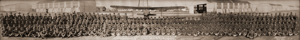 John A. Coles, Jr. - Panorama of U.S. Flying School Detachment with Bi-Plane