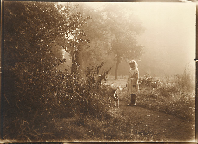 Leonard Misonne - Girl and Her Goat