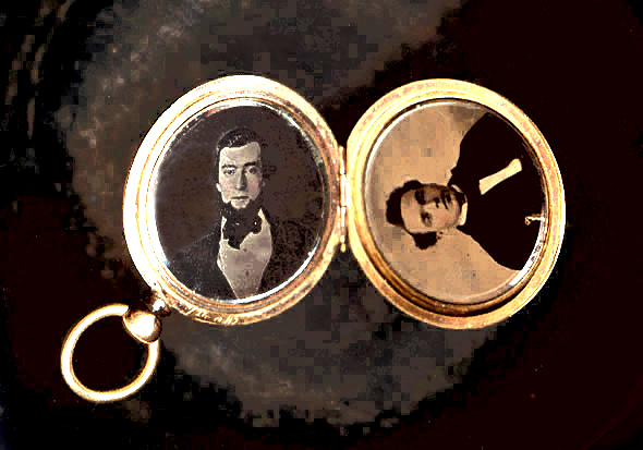Anonymous - Locket with Ambro of Young Man and Dag of Older Man Anonymous - Locket with Ambro of Young Man and Dag of Older Man
