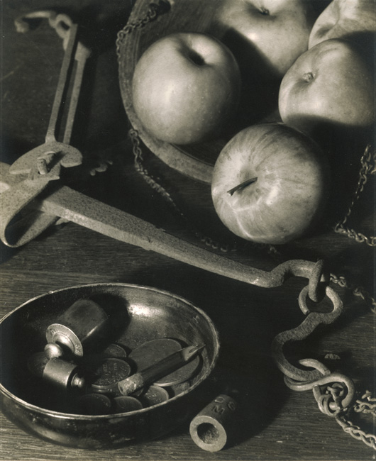Still Life with Apples and Coins