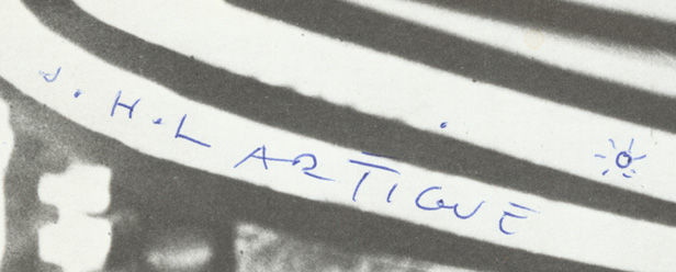 Signed Poster of "Auteuil" by Lartigue