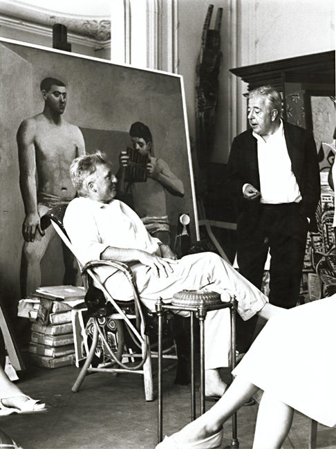 Edouard Pignon and Jacques Prévert in Picasso's Studio