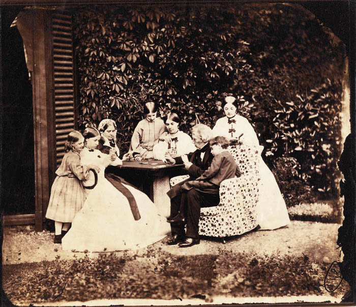 Lewis Carroll (Rev. Charles Dodgson) - Hassard Dodson Family Sitting Round a Table Playing Cards