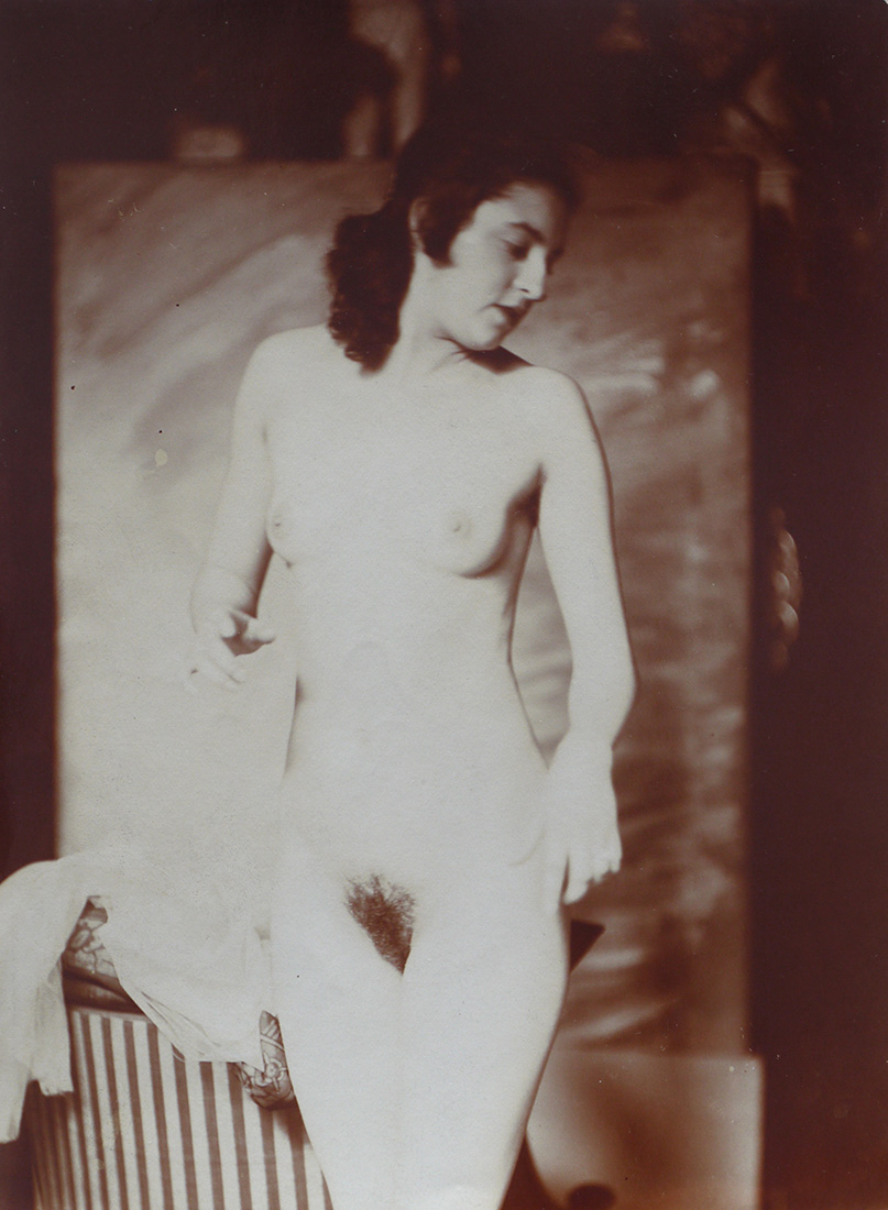 Egon Josef Kossuth - Female Nude in Front of Painting on Easel in Studio, Prague