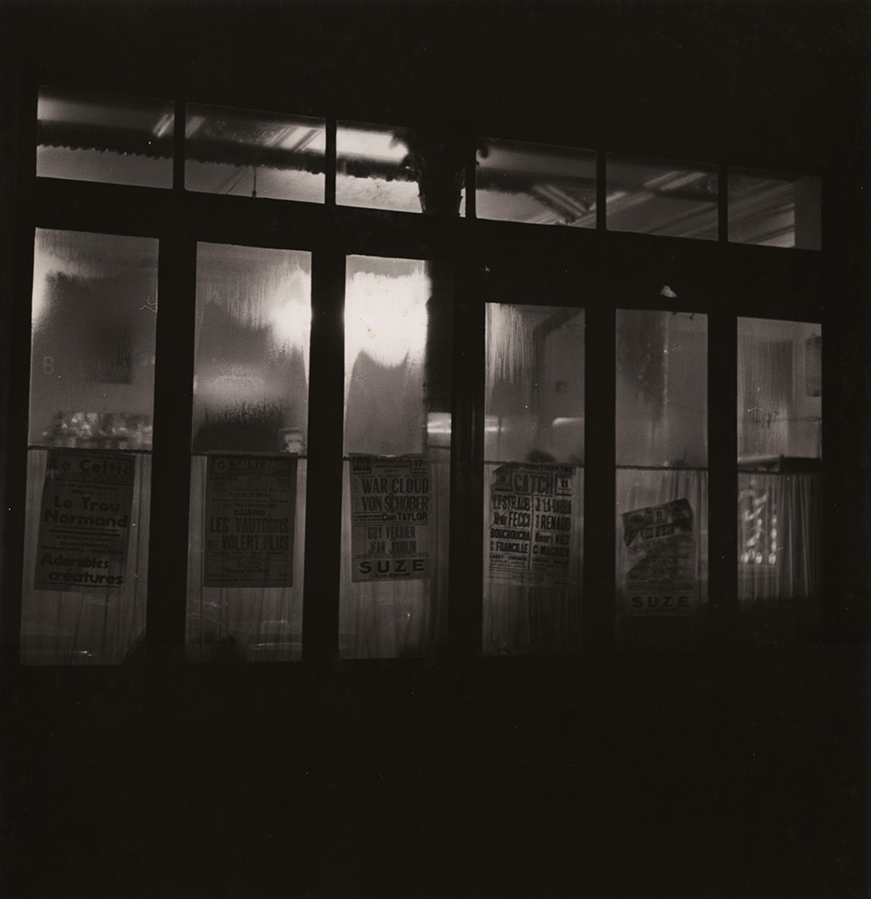 Albert Monier - Fogged-Over Cafe Windows with Posters, Paris