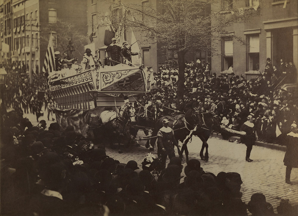 Group of Four Images of Civic Parade in NYC from Centennial of Washington's Inauguration
