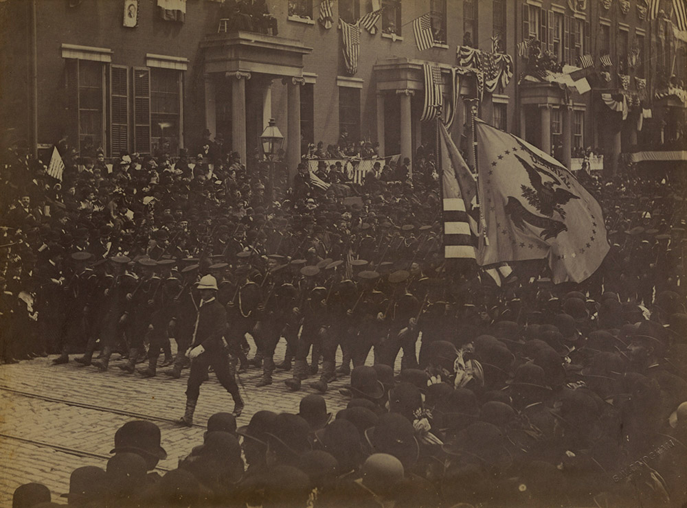 Group of Four Images of Civic Parade in NYC from Centennial of Washington's Inauguration