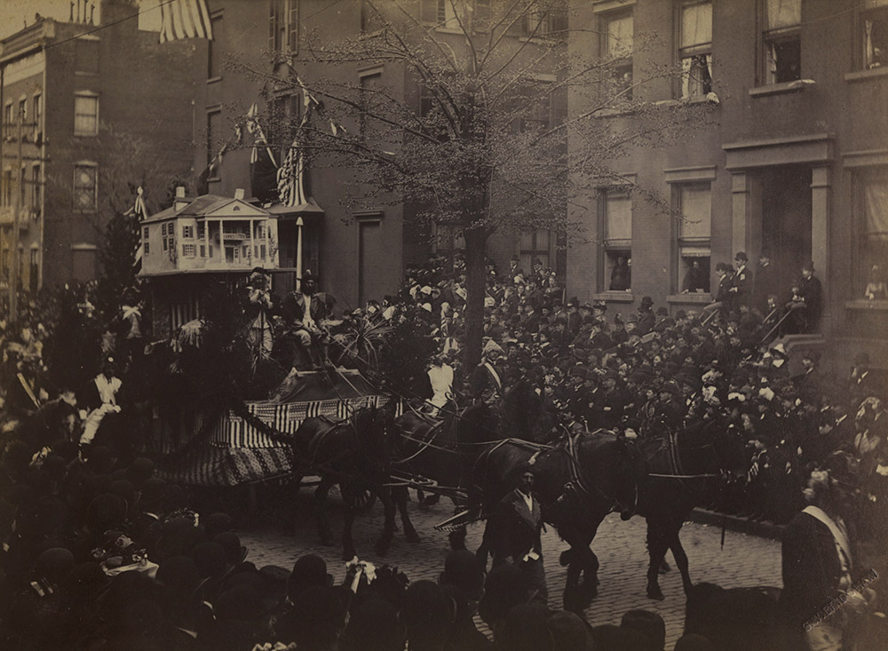 Group of Four Images of Civic Parade in NYC from Centennial of Washington's Inauguration