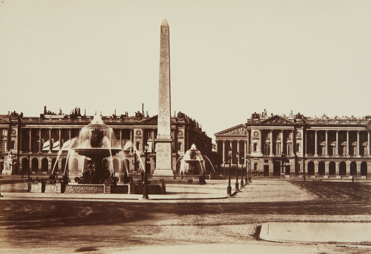 Edouard Baldus - Luxor Obelisk, Place de la Concorde, Paris
