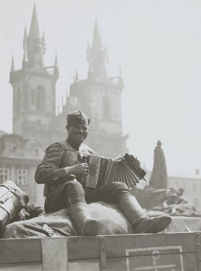 May 9th, 1945, Soldier with Accordion