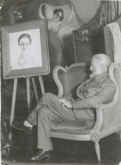 Gaston & Lucien Manuel - Artist Kees Van Dongen in front of His Canvases