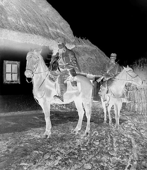 Anonymous - Austrian Soldiers on Horseback Holding Dog, WWI Anonymous - Austrian Soldiers on Horseback Holding Dog, WWI
