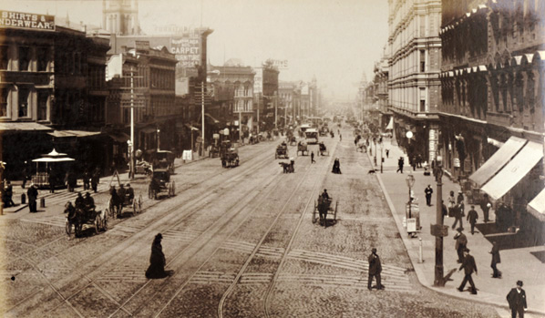 Isaiah West Taber (attributed to) - Market Street from Third Street, San Francisco, CA