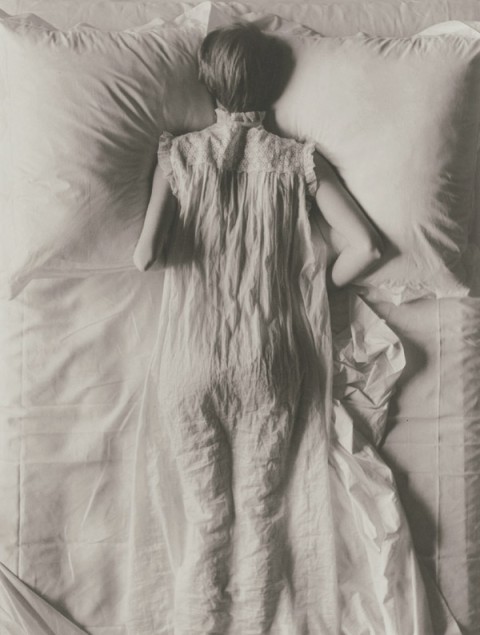 Irving Penn: Girl in Bed (Jean Patchett), New York. Platinum-palladium print, 21 x 15-1/2 in. (533 x 394 mm), 1949/1970, flush-mounted on aluminum.