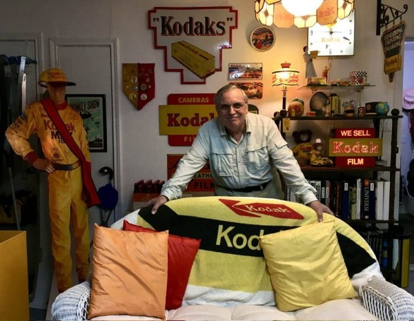 Jack Wilgus at home with part of his collection of Photographica. (Photo courtesy of Carlos Vertanessian)